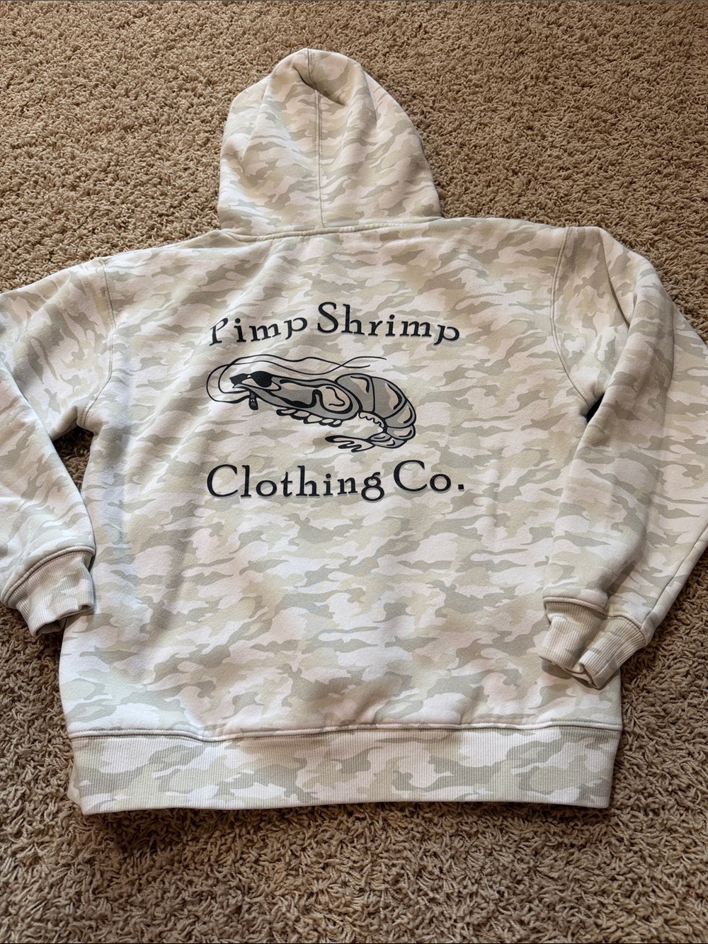 Men's Cream Camo Crewneck Hoodie